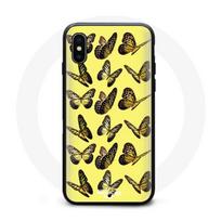 Coque Iphone XS max forêt papillons jaune geltona