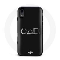 Coque Iphone XS Squid Game logo noir square