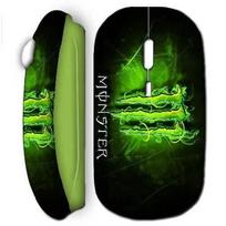 Belaidė pelė - Monster Energy - Žalia - USB wifi - Suderinama su Mac ir PC - Ergonomiška