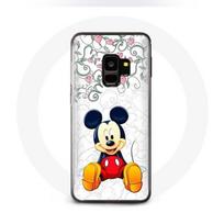 Coque Samsung Galaxy S9 Mickey Mouse Fleurs Cœurs