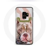 Coque pour Samsung Galaxy S9 Chien de Pitbull marron ruda