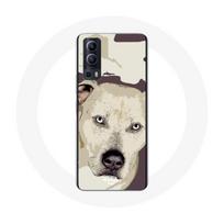 Coque Vivo Y72 Chien de Pitbull Blanc balta