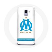 Dėklas Samsung Galaxy A8 2018 Olympique de Marseille Logotipas Baltas Fonas