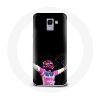 Coque pour Samsung Galaxy A8 2018 Formule 1 Sergio Pérez Mendoza gagné la course