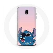 Coque pour Samsung Galaxy J5 2017 Stitch le Nez en l'air fond rose