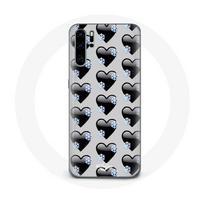 Coque pour Huawei P30 Pro Fond de coeurs noirs