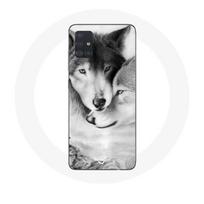 Coque pour Samsung Galaxy A71 Loup Duo animaux