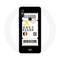 Coque pour Xiaomi Redmi Note 5 AI Dual Camera Billet d'avion Bruxelles Belgique