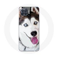 Coque pour Oppo A93 Husky Blanc de Sibérie Yeux Bleus balta