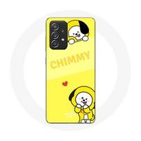 Coque pour Samsung Galaxy A52 BTS Bangtan BT21 Chimmy Jimin Fond Jaune geltona