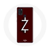 Coque pour Samsung Galaxy A21S Ozark Saison 4 Logo Z Blanc Fond Rouge balta