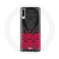 Coque pour Samsung Galaxy A50 Squid Game Affiche masques personnages