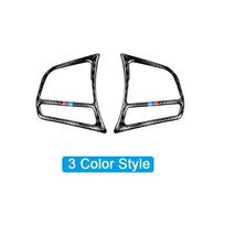2PCS Carbon Fiber Car Steering Wheel Button Frame Cover Decorative Stickers Auto Interior Accessories For BMW 3 4 Series F30 F36 3 Color Style