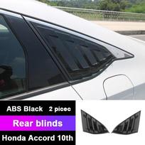 ABS anglies pluošto automobilio galinio lango dangčio apdaila, skirta Honda Accord X 10th 2018-2022 Priedai Langų žaliuzių šoninių ventiliacijos angų apdaila juoda