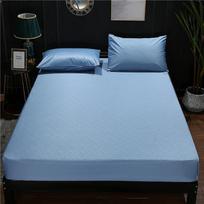 Naujas Produktas Viskozės Reljefinis Vandeniui Atsparus Paklodė Vienspalvė Sauskelnėms Atsparus Paklodė Yra Pritvirtinta Ir Pritaikyta Prie Čiužinio Dangčio 120x200x25cm white