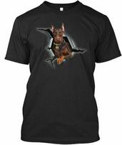 Dobermano Pinscherio 3D Premium Marškinėliai Unisex XXXXL black