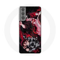Case - Maniacase - Samsung Galaxy S21 - Soft - Black - Demon Slayer