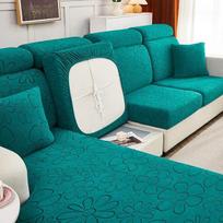 Sun Flower Jacquard Sofa Seat Cushion Cover Elastic Sofa Covers for Living Room Sofa Slipcover Chair Seat Couch Cover Home Decor Back Cushion Cover gray