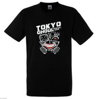 Tokyo Ghoul trumpomis rankovėmis japoniški anime Kaneki unisex marškinėliai XXXXL gray
