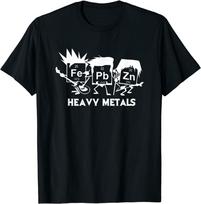 Juokingi chemijos sunkiųjų metalų unisex marškinėliai XXXXL black