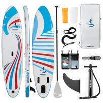 Stand Up Paddle Board 335cm Inflatable Paddle Board 350lbs Capacity Paddle Board raudona/mėlyna