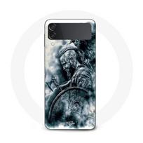 Coque Samsung Galaxy Z Flip4 vikings ragnar lothbrok bouclier corbeau