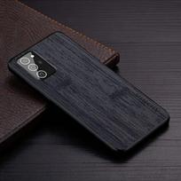 Case for Samsung Galaxy Note 20 10 9 8 Ultra Plus Lite funda bamboo wood pattern Leather skin cover Luxury phone case coque capa Note 20 juoda