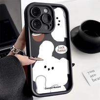 Candy Liquid Silicone Phone Case For iPhone 11 Case iPhone 13 12 14 15 Pro Max XR XS 7 8 Plus SE Cute Bear Cartoon Rabbit Cover For iPhone 15Pro Max gray