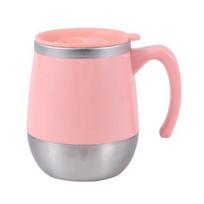 500ml Excellent Anti-slip Food Grade Silicone Ring Stylish Portable Thermal Mug Cup Kitchen Tools tamsiai raudona spalva