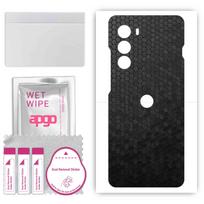 apgo Apsauginis lipdukas nugarėlei, suderinamas su Motorola Moto G200 5G, Apvyniojimo plėvelė, Folija, Vinilas - Raštas Juodas Koris