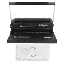 Binding Machine Spiral Coil Wire Binder 34 Square Holes Punching 12 Sheets 80g Bind 120 Sheets for A black