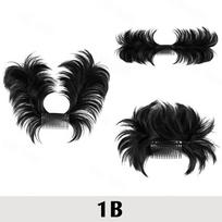 MERISIHAIR Synthetic Messy Bun Hair Piece Side Comb Clip In Hair Bun Tousled Updo  Short Hairpiece For Women Cosplay Wear 30cm black