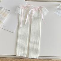 Kojų šildytuvai Moterims Lolita Nėriniai Ruffles Kojinės Pėdkelnės Mielas Kaspinas Megztas Pėdos Dangtelis Polėkinės Kojinės JK Saldžios Merginos Kawaii Kojų Šildytuvai One Size white