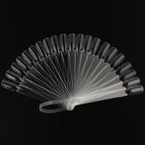 Nagų ventiliatoriaus formos spalvų plokštelė nagų lako spalvų kortelė praktikos nagų drožlė manikiūro įrankis 24pcs black