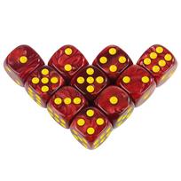 16MM Round Corner Game Dice Set 6-Sided Marble Acrylic Dices for  Tabletop Game Gambling Entertainment Party blue