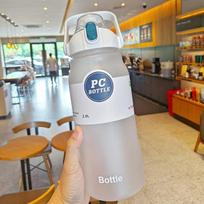 2L Large Capacity Water Bottle Sports Straw Cup Outdoor Tour Portable Frosted Plastic Water Kettle Men Women Fitness Space Cup 2000ml gray