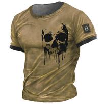 Retro New Hot Selling Men's Spartan Pattern 3D Printing Short Sleeve Personalized Fashion T-shirt Men's Casual Clothing Top XS black
