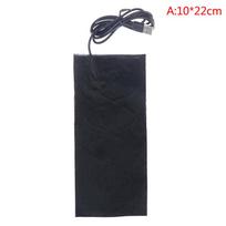 7 dydžio USB šiltas anglies pluošto šildomos pagalvėlės šildomos striukės palto liemenės šildymas A black