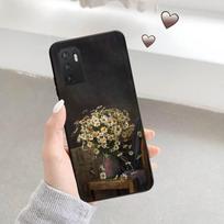 Phone Case For Xiaomi Redmi Note 11 9 10 Pro Max 5G 8T 9T 9s 7 9C 7a 9A 8 8A Daisy Sunflower Rose Black Soft Protective Cover Redmi Note 11