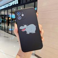 HippoTelefono dėklas IPhone 14 11 12 13 Pro Max X XR XSMax 6 6S 7 8 Plus SE 2022 Minkštas kvadratinis spalvotas telefono dėklas iPhone SE 2020-2022 gray