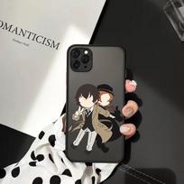 Anime Bungou Stray Dogs Dazai Osamu Phone Case Cover for IPhone 12 11 13 Pro X XS MAX XR 8 7 6 Plus Matte Back Shockproof Cover iPhone 6 6s gray
