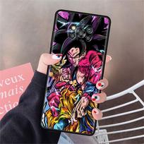 Japonijos anime dėklas Xiaomi Mi Poco X3 NFC M4 F3 C40 11 11T 10T Pro 12 9T 9 10Lite telefonui, silikoninis galinis telefono dangtelis Xiaomi Poco X3 black