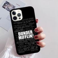 The Office Quotes Dunder Mifflin Michael Phone Case for iPhone 11 12 13 14 Pro Max mini XR XS SE 2020 6 7 8 Plus Samsung S21 S22 iPhone 5 5s SE black