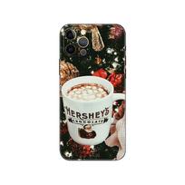 žiemos naujųjų metų kalėdinis telefono dėklas iPhone 5 5s 2020se 6 6s 7 8 plus x 10 XR XS 11 12 13 mini pro MAX juodas TPU galinis dangtelis iphone 5 5S SE 2016