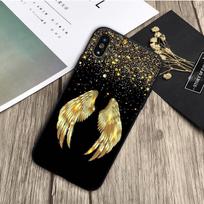 angel black Silikoninis telefono dėklas skirtas iPhone 12 XR XS Max 5 5S SE 2020 6 6S 7 8 PLUS X 11Pro Max11 Cover Shell iPhone 5 5S SE