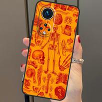 Rentgeno žmogaus anatomija, skirta Huawei P20 P30 P40 Lite Pro P Smart 2019 Nova 9 5T telefono dėklas For Honor 50 8X 9X 10i Honor 50 Lite blue
