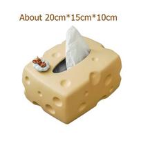 Cheese Design Ceramics Tissue Box Ornamental Porcelain Napkin Holder Bakery Decor Dining Table Essentials Kitchen Tableware