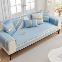 Cream Style Sofa Cushion Cooling Mat for Summer Summer Mat Non-Slip Cold Feeling Leather Cushion 70*70cm