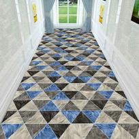 Geometrija Koridorius Prieškambario ilgi kilimėliai Namų dekoravimo kilimas svetainei Viešbutis Aisle Runner Kilimėlis Virtuvė Neslystantis grindų kilimėlis 60x100cm gray