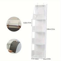 4/6 Multi-functional Fabric Bag Behind The Grid Door Multi-layer Storage Bag Sundries Storage Bag Storage Hanging 4 grid balta